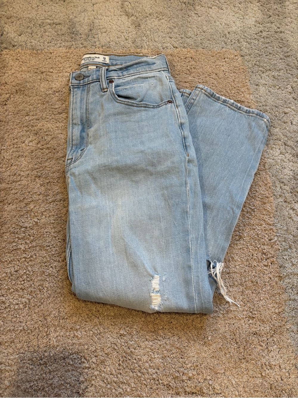 Abercrombie & Fitch Light Blue Straight‑Leg Jeans